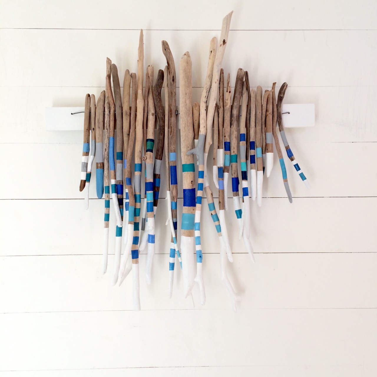 driftwood, driftwood art, art, color, coastal decor, îles de la madeleine, zanimo, coastal living contemporary sculpture, wall hanging, ocean